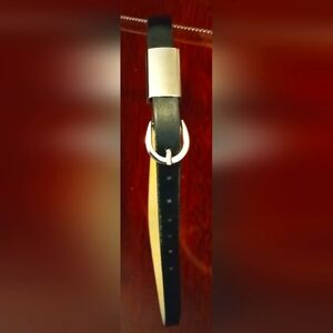 Black Leather Belt Size M